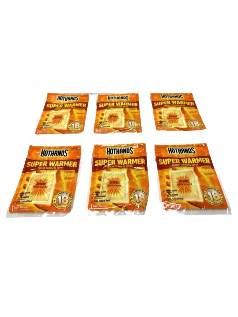 HotHands Super Warmer Hand Warmers 6pcs 18 Hour Disposable Heat Pads Winter Use.